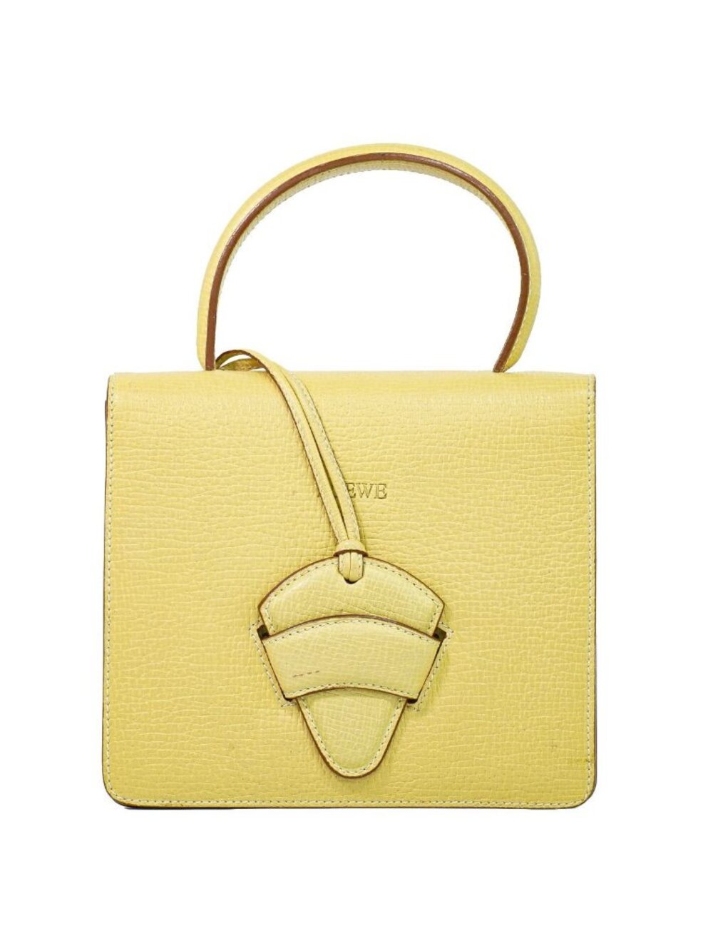 Loewe Barcelona Handbag Leather Yellow Bag